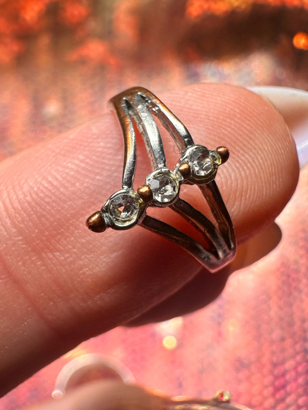 Express • Rhinestone Bling Silver Tone Ring Set - Picture 10 of 15